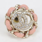 Chanel Rhinestone CC Logo Earrings Metal — view 4