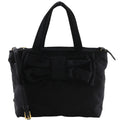 Prada Logo Ribbon 2-Way Shoulder Nylon Black Handbag