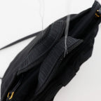 Prada Logo Ribbon 2-Way Shoulder Nylon Black Handbag — view 5