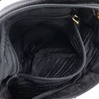 Prada Logo Ribbon 2-Way Shoulder Nylon Black Handbag — view 8