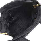 Prada Logo Ribbon 2-Way Shoulder Nylon Black Handbag — view 7