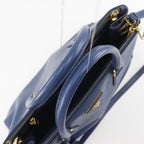 Prada Galleria 2-Way Shoulder Saffiano Blue Tote — view 5
