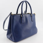Prada Galleria 2-Way Shoulder Saffiano Blue Tote — view 3