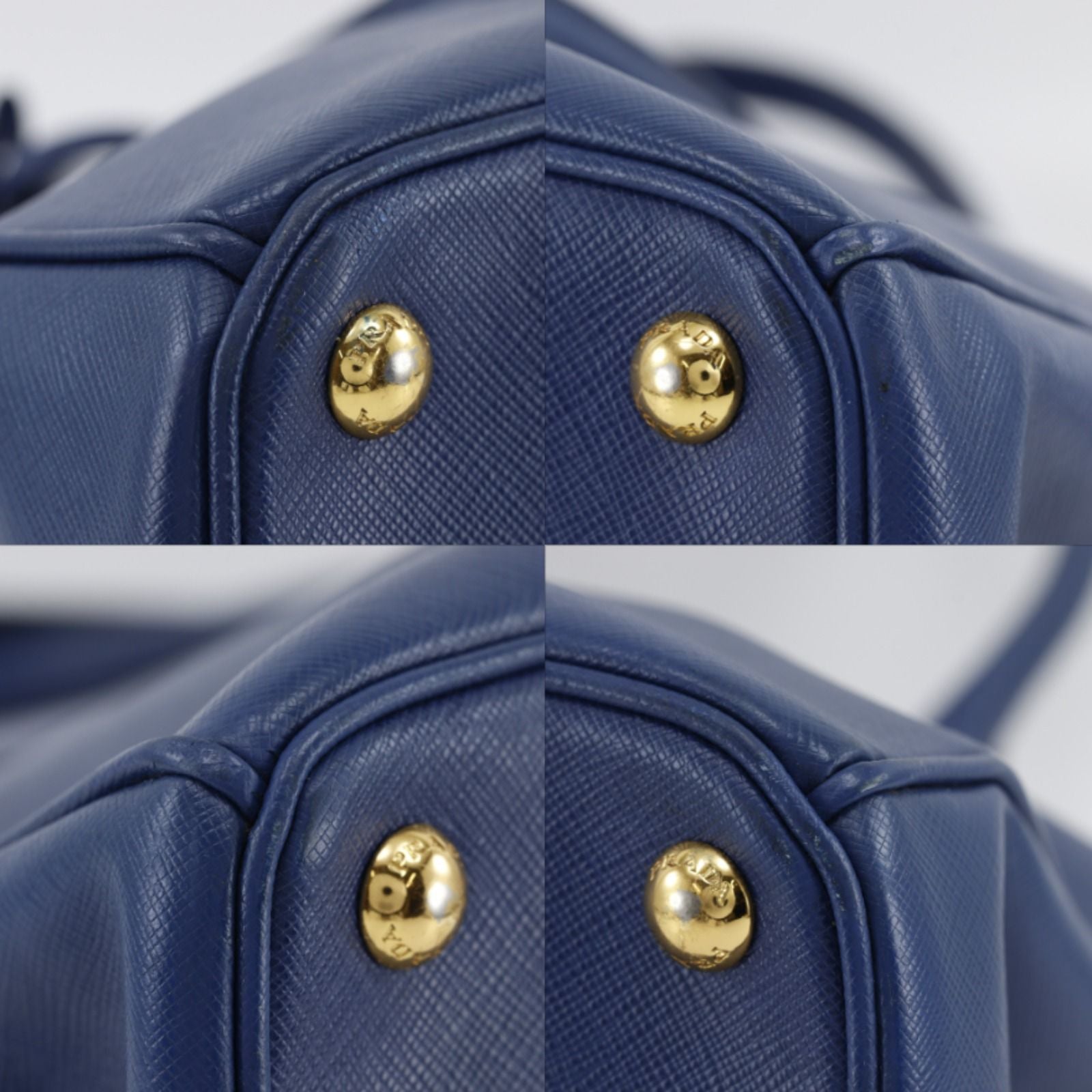 Prada Galleria 2-Way Shoulder Saffiano Blue Tote — view 4