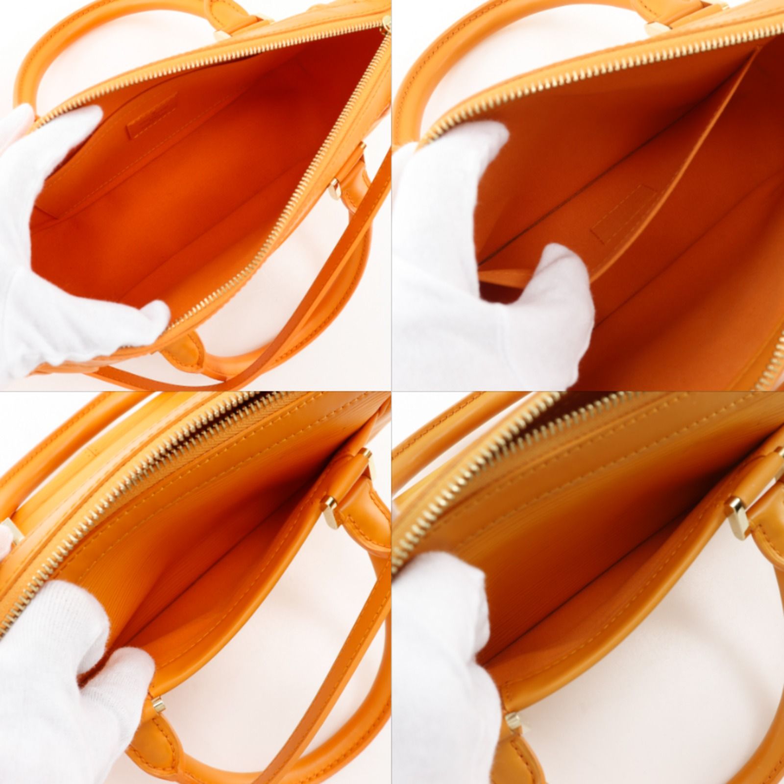 Louis Vuitton Danura PM 2-Way Shoulder Epi Leather Mandarin Orange Handbag — view 6