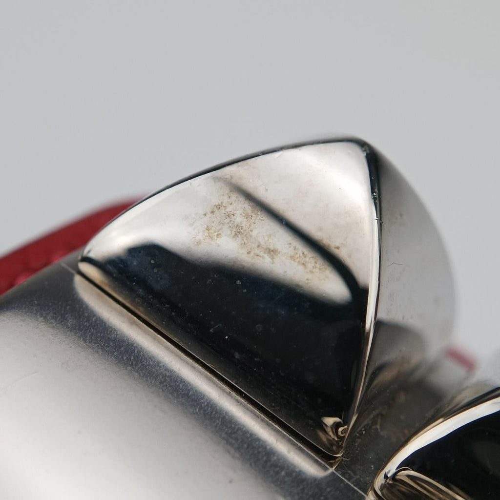 Hermes Collier de Chien Red Silver Leather Si?q Bracelet — view 8
