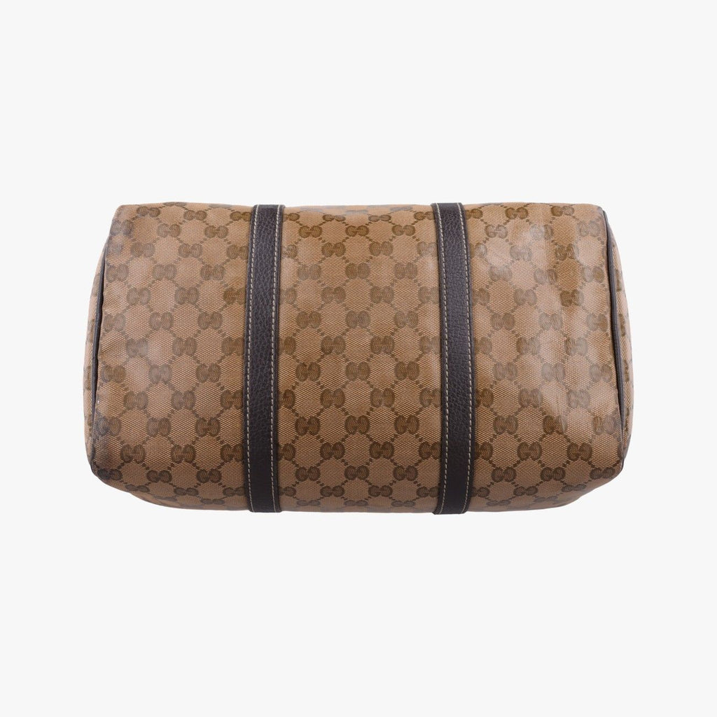 Gucci GG Crystal Joy Brown Canvas Handbag — view 3