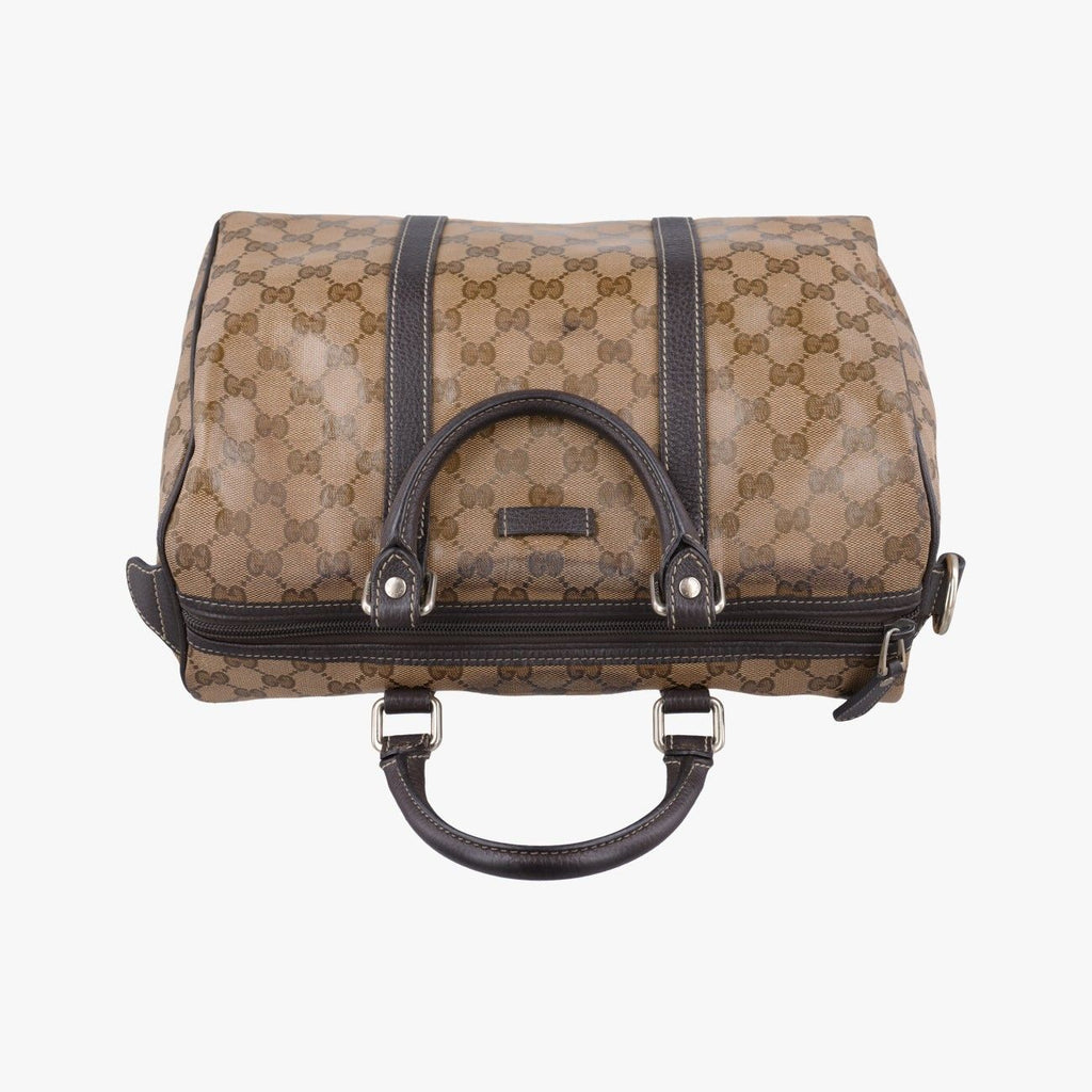 Gucci GG Crystal Joy Brown Canvas Handbag — view 8