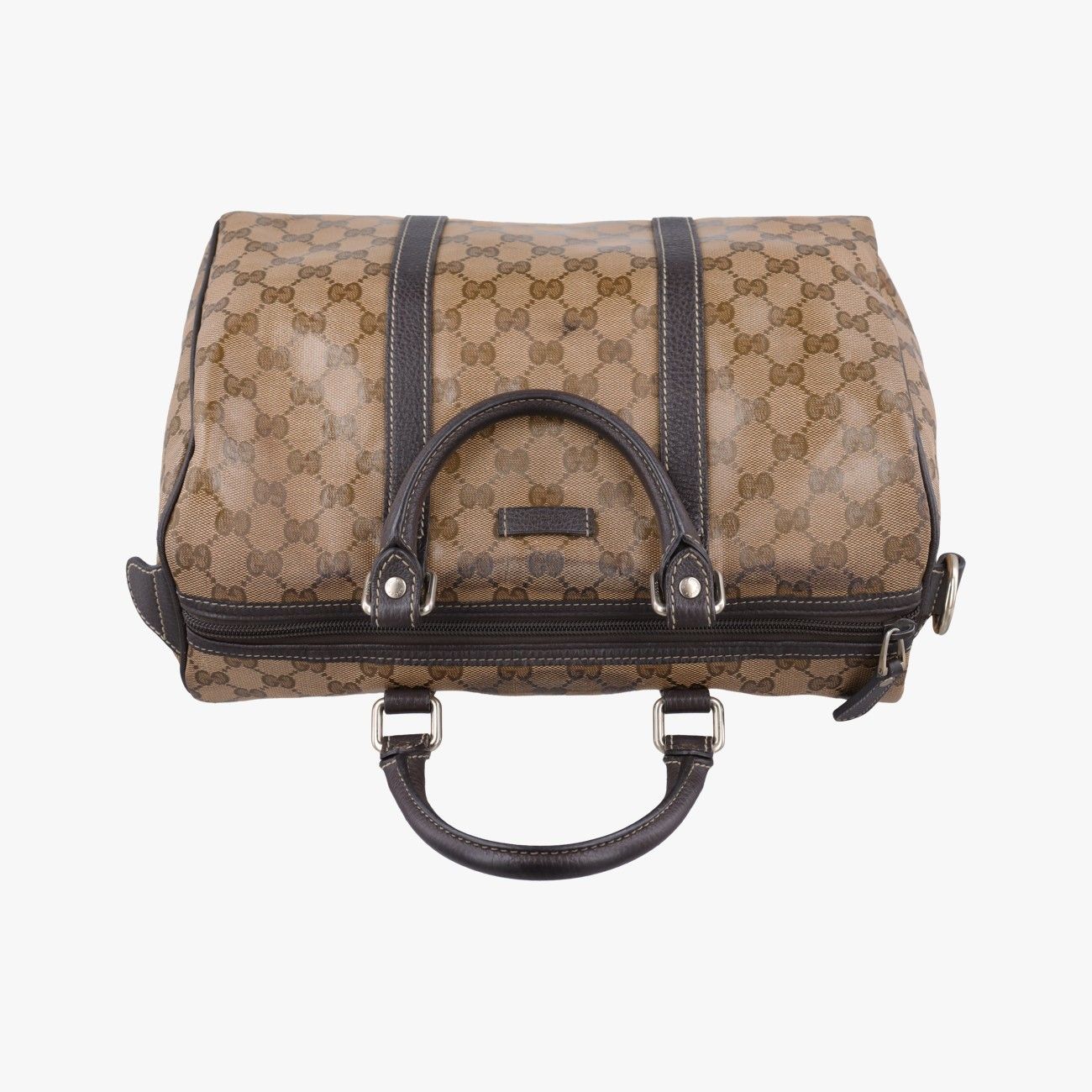 Gucci GG Crystal Joy Brown Canvas Handbag — view 8