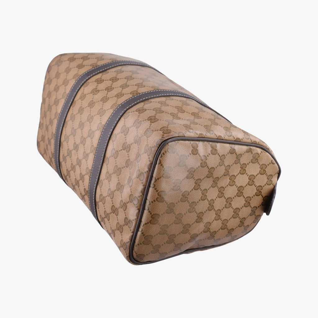 Gucci GG Crystal Joy Brown Canvas Handbag — view 4
