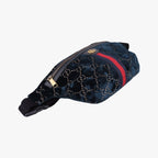Gucci GG Velvet Blue Velour Handbag — view 5