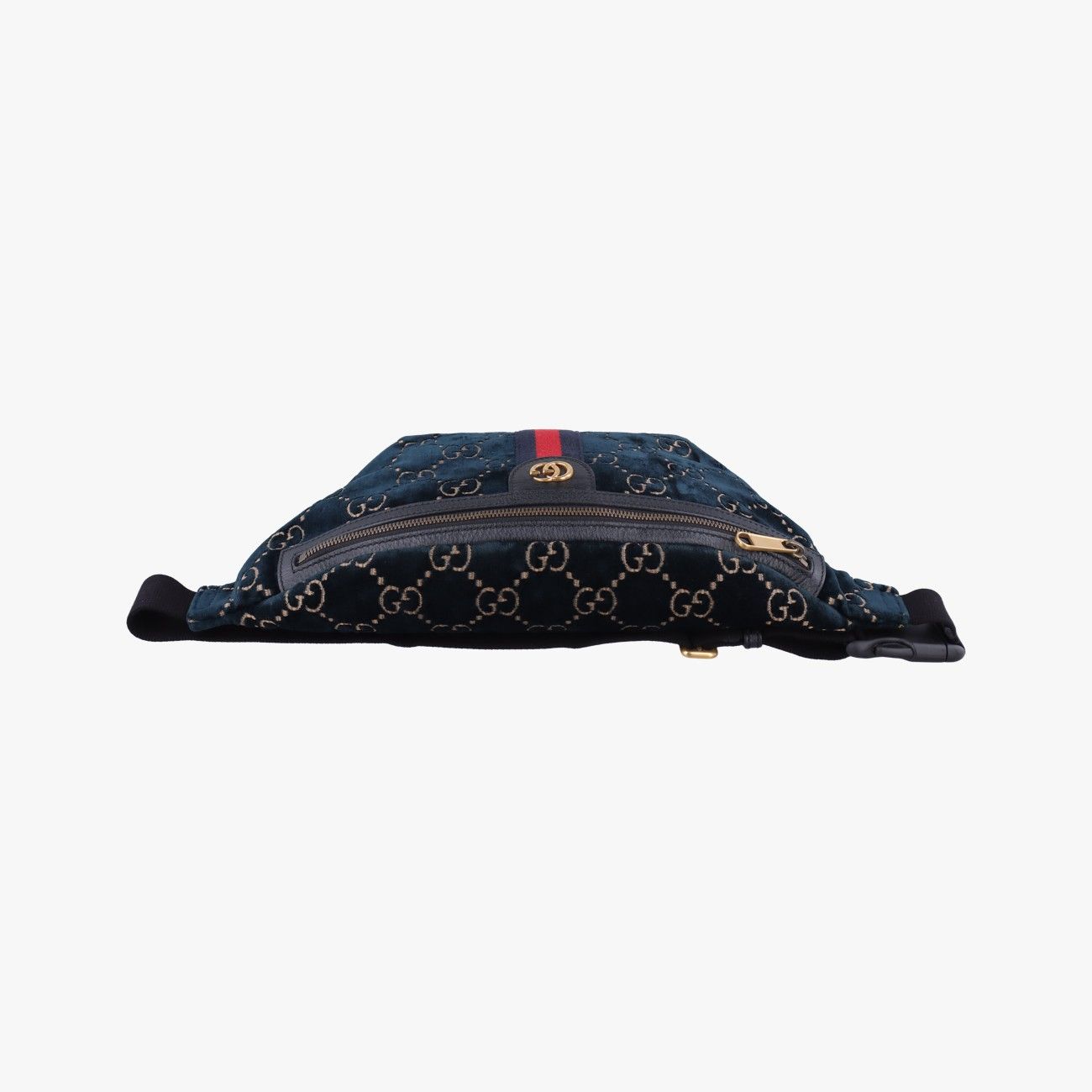 Gucci GG Velvet Blue Velour Handbag — view 8
