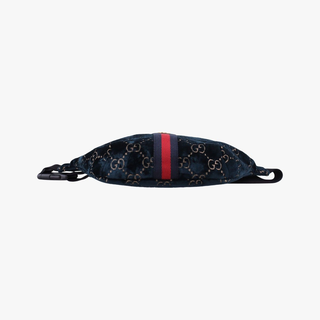 Gucci GG Velvet Blue Velour Handbag — view 3