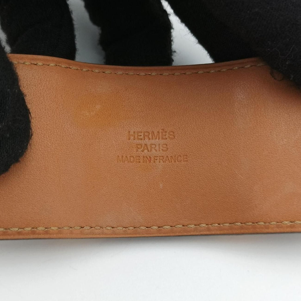 Hermes Collier de Chien Black Gold Leather S?r SI Bracelet — view 6