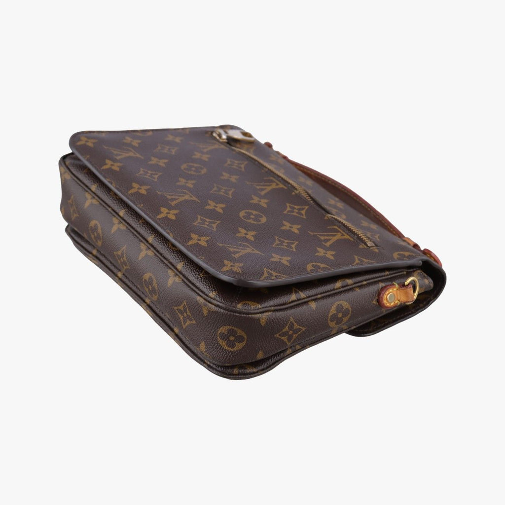 Louis Vuitton Pochette Metis MM Monogram Brown Canvas Handbag — view 6
