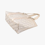Dior Trotter Flower Line White Beige Multicolor Canvas Leather Handbag — view 6