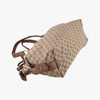 Gucci Bamboo Brown Canvas Leather Handbag — view 5