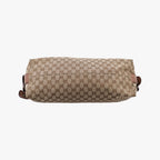 Gucci Bamboo Brown Canvas Leather Handbag — view 3