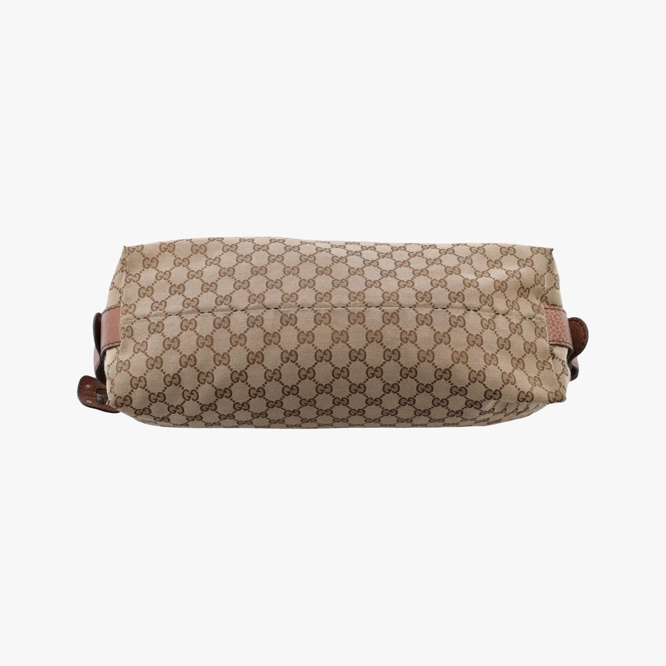 Gucci Bamboo Brown Canvas Leather Handbag — view 3