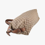 Gucci Bamboo Brown Canvas Leather Handbag — view 7