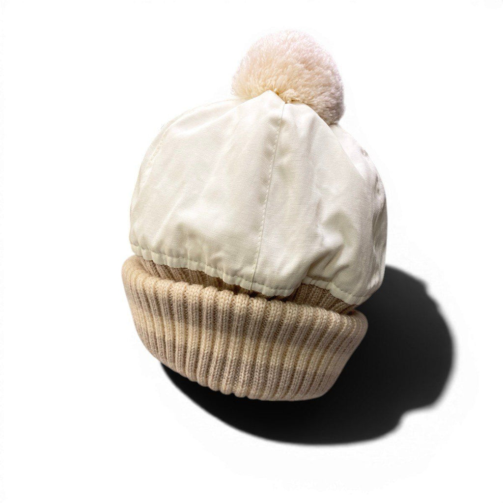 Chanel Vintage Sports CC Logo Lining Fleece Knit Cap Beanie Cap M Off White — view 5