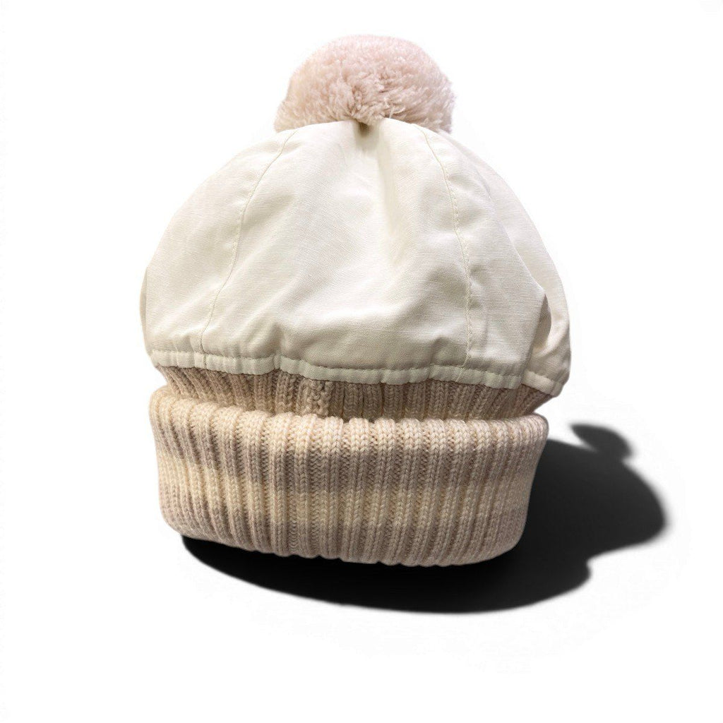 Chanel Vintage Sports CC Logo Lining Fleece Knit Cap Beanie Cap M Off White — view 7