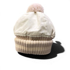 Chanel Vintage Sports CC Logo Lining Fleece Knit Cap Beanie Cap M Off White — view 7