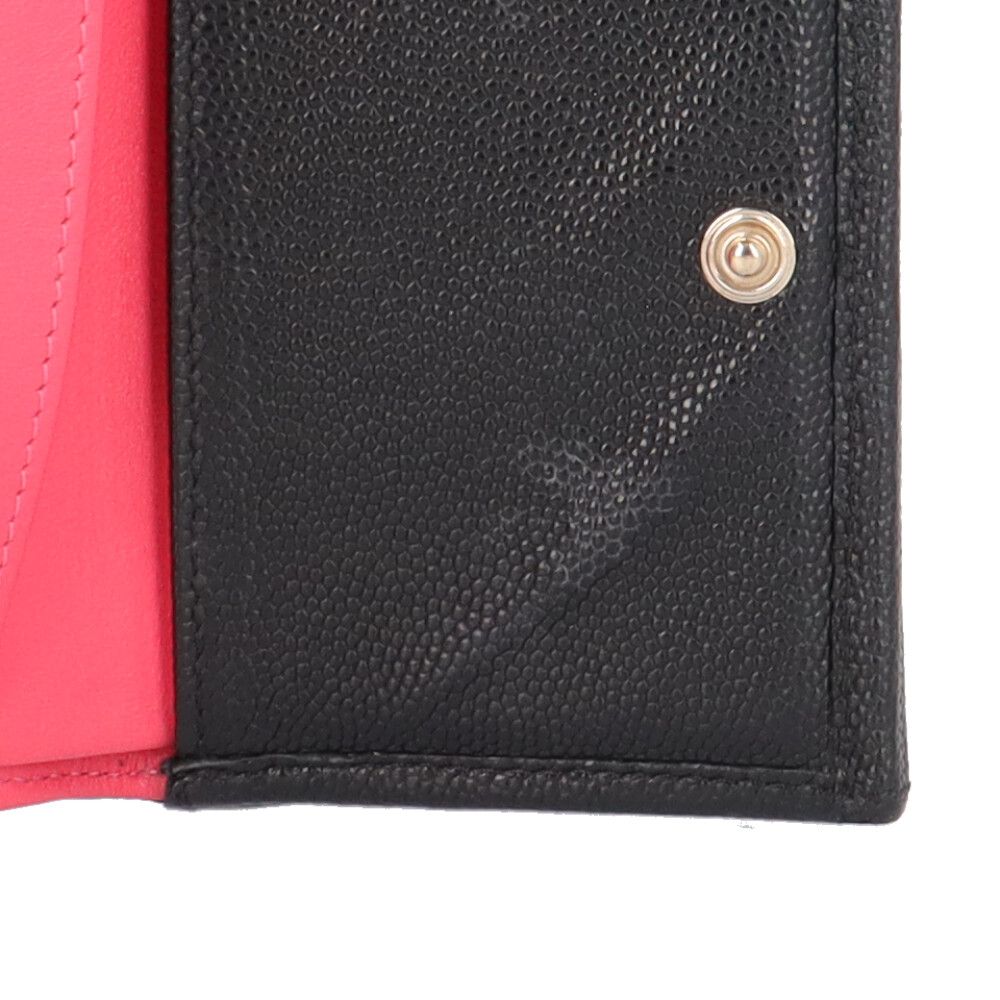 Chanel Mesh CC Logo Trifold Wallet Caviar Leather — view 9