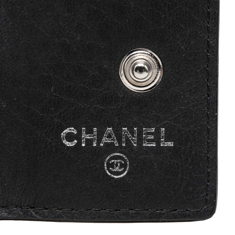 Chanel CC Logo Key Holder Bag Charm Photo Case Black Leather — view 5