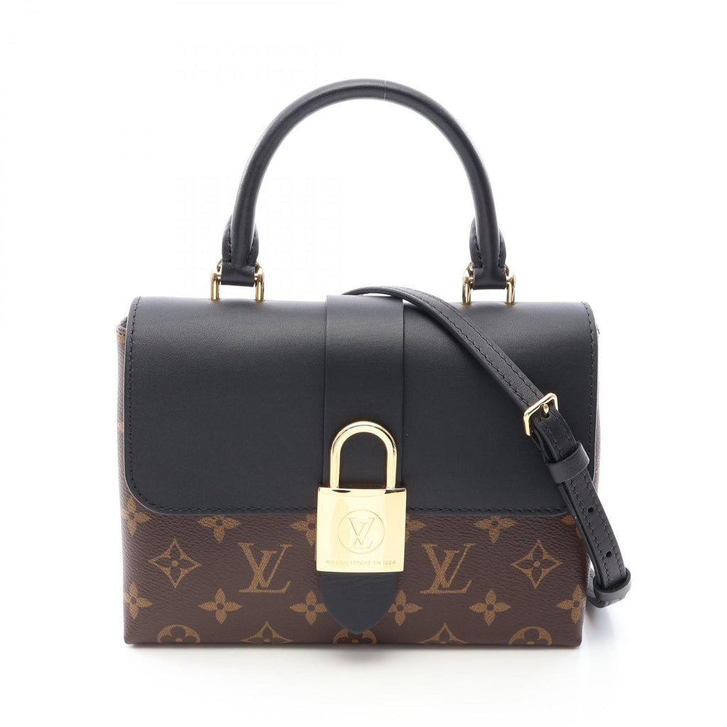 Louis Vuitton Handbag Locky BB 2-Way Noir Canvas Leather