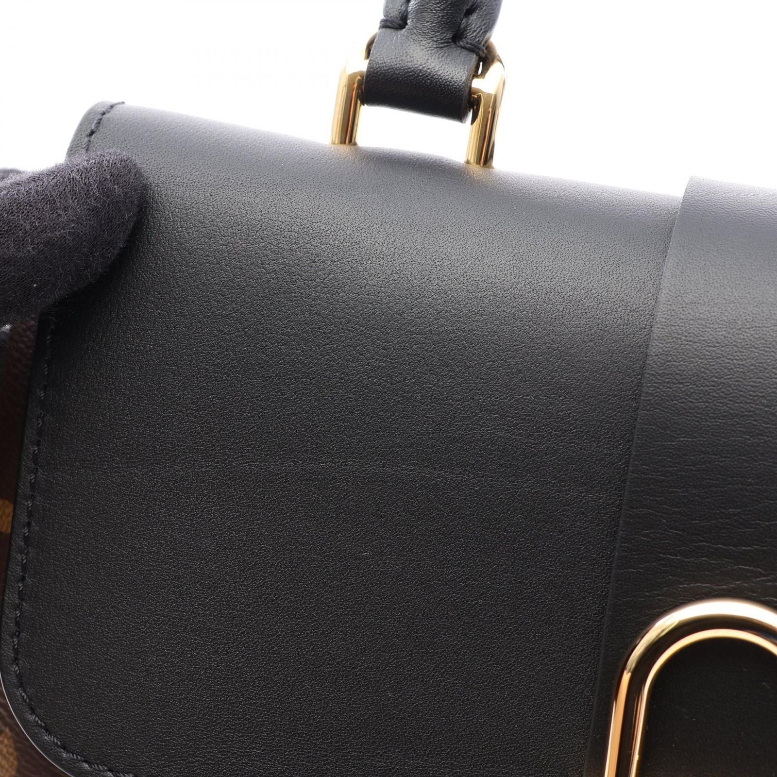 Louis Vuitton Handbag Locky BB 2-Way Noir Canvas Leather — view 9