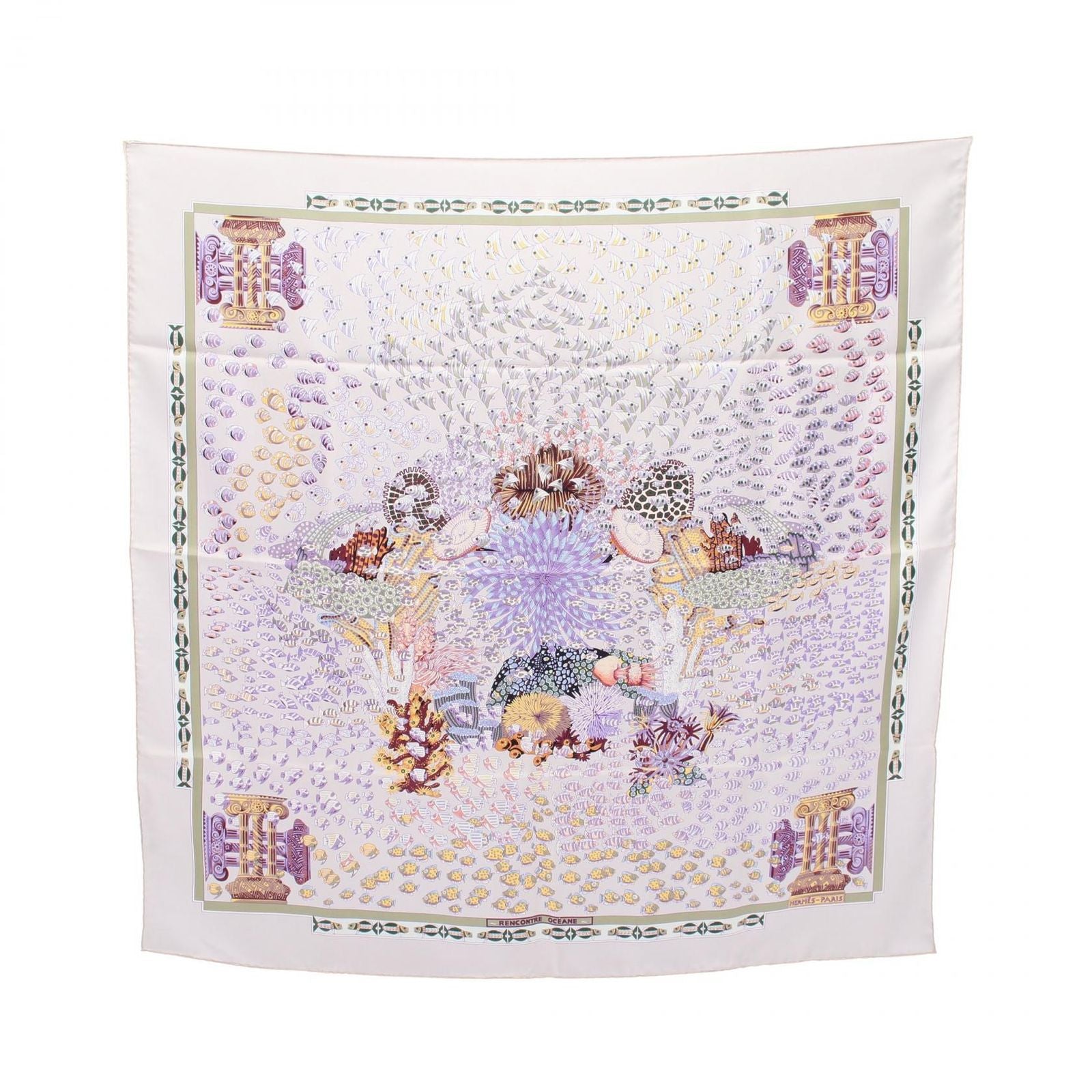 Hermes Scarf Carre 90 Rencontre Oceane Silk