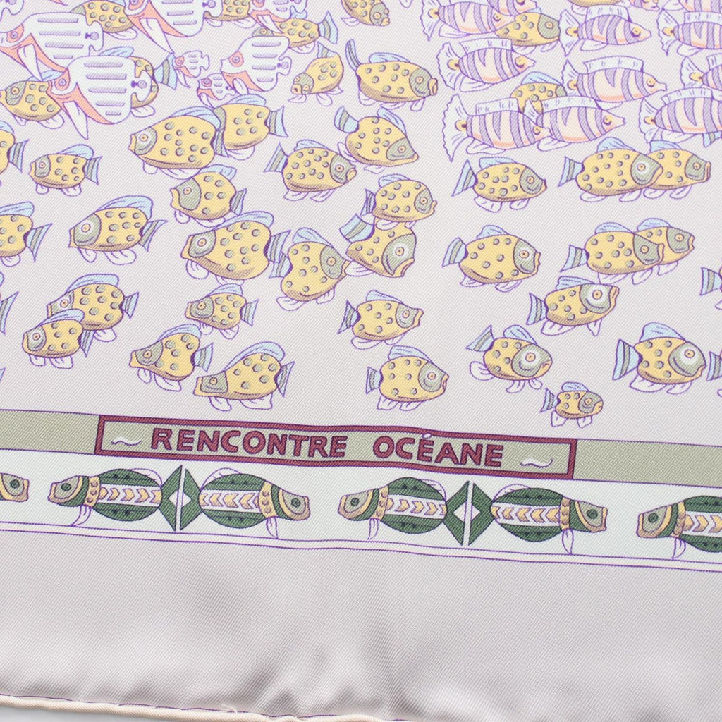 Hermes Scarf Carre 90 Rencontre Oceane Silk — view 5