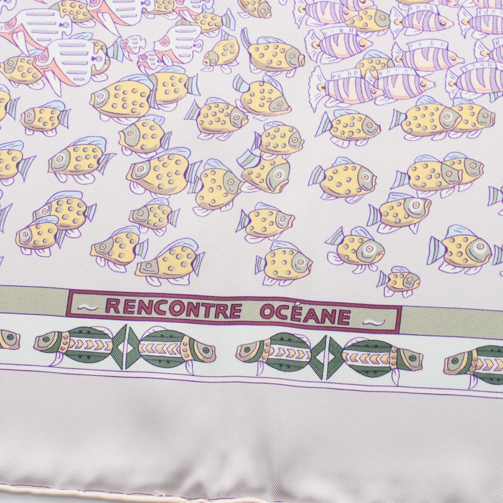 Hermes Scarf Carre 90 Rencontre Oceane Silk — view 5