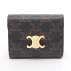 Celine Trifold Wallet Small Flap Triomphe Leather