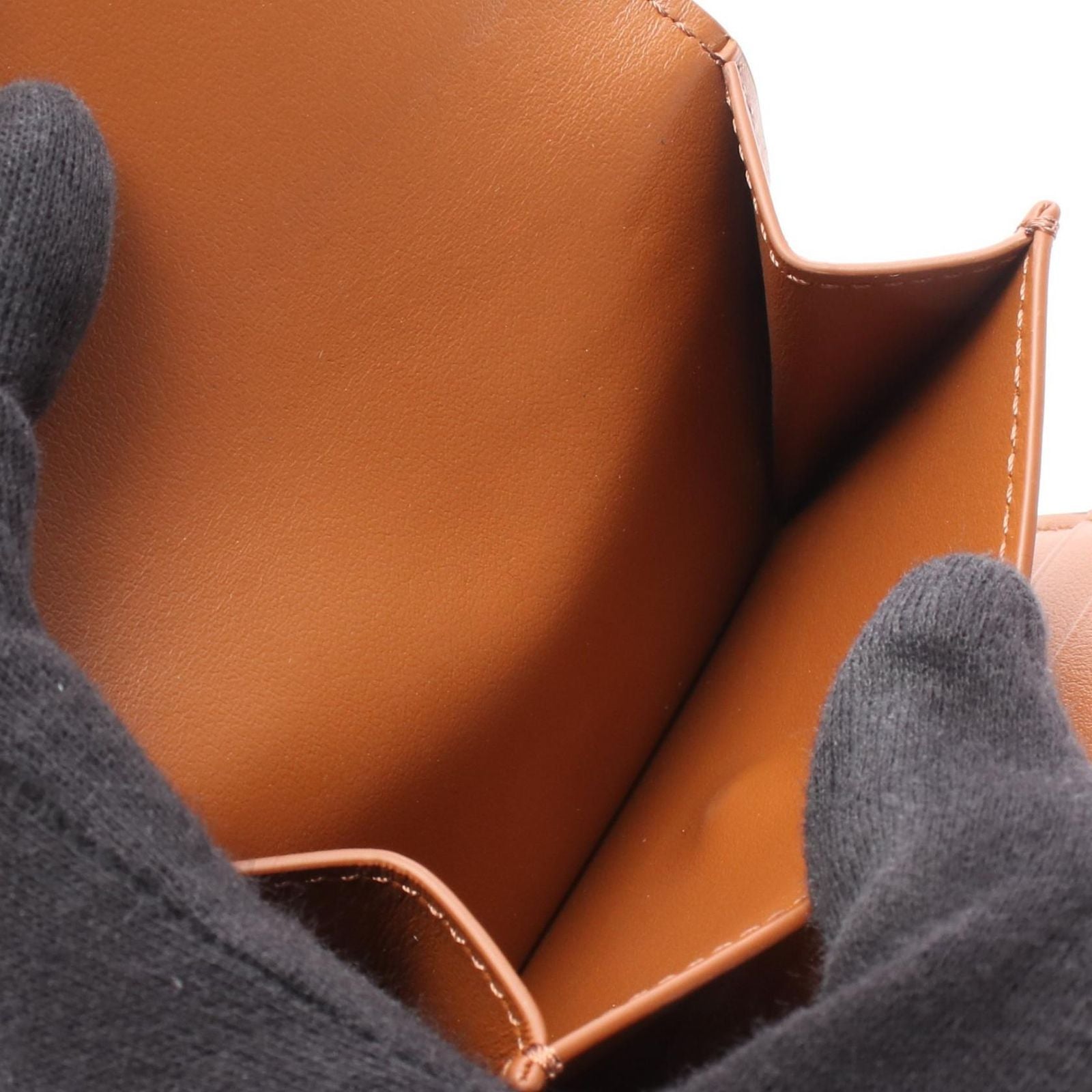 Celine Trifold Wallet Small Flap Triomphe Leather — view 5