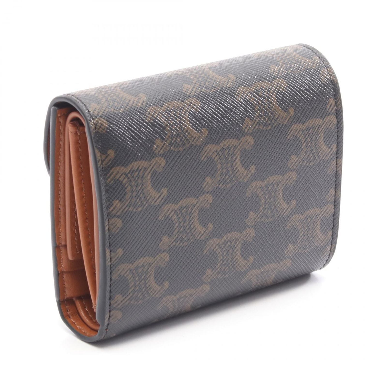 Celine Trifold Wallet Small Flap Triomphe Leather — view 2