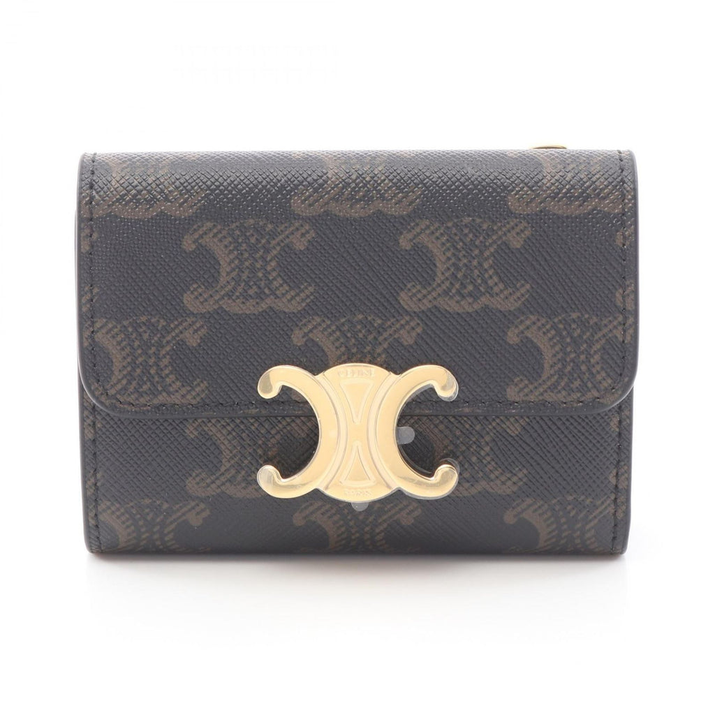 Celine Trifold Wallet Triomphe Leather