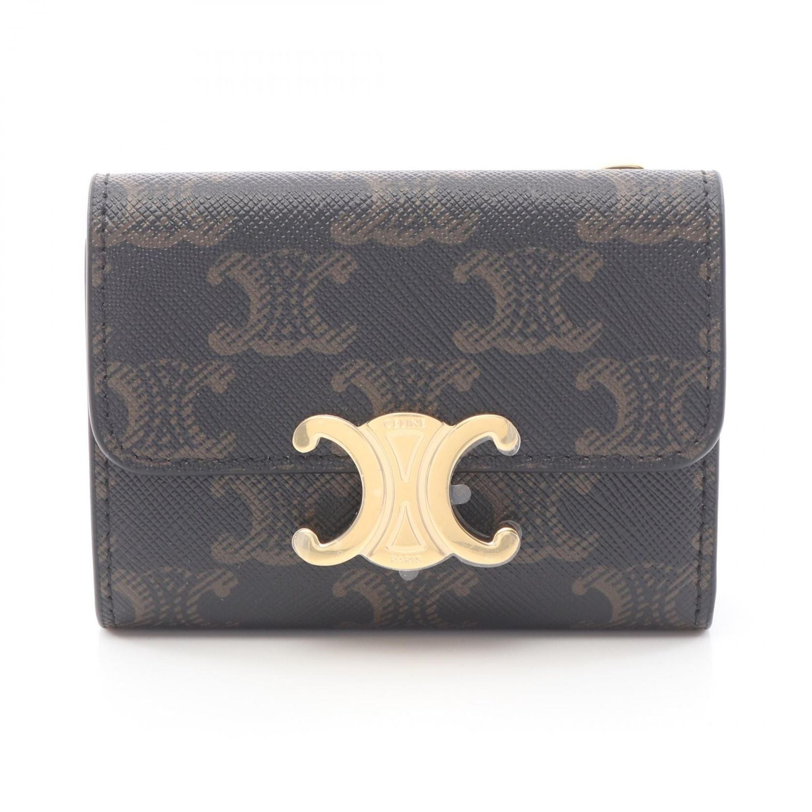 Celine Trifold Wallet Triomphe Leather