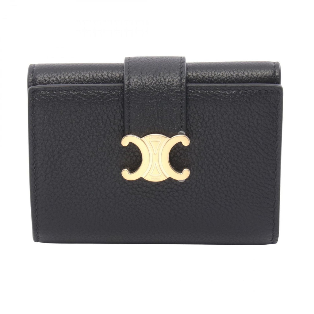 Celine Trifold Wallet Fine Strap Nino Triomphe Leather