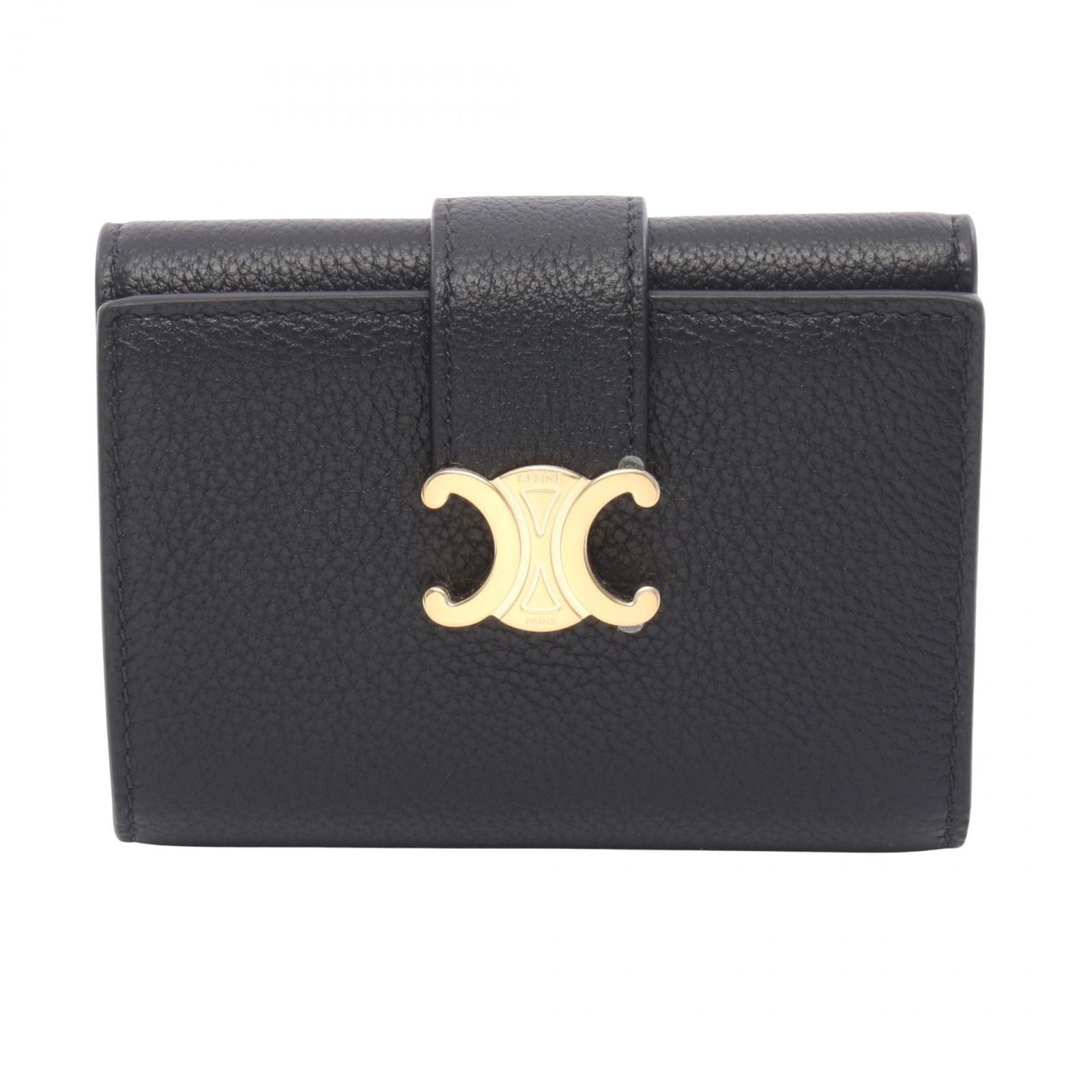 Celine Trifold Wallet Fine Strap Nino Triomphe Leather