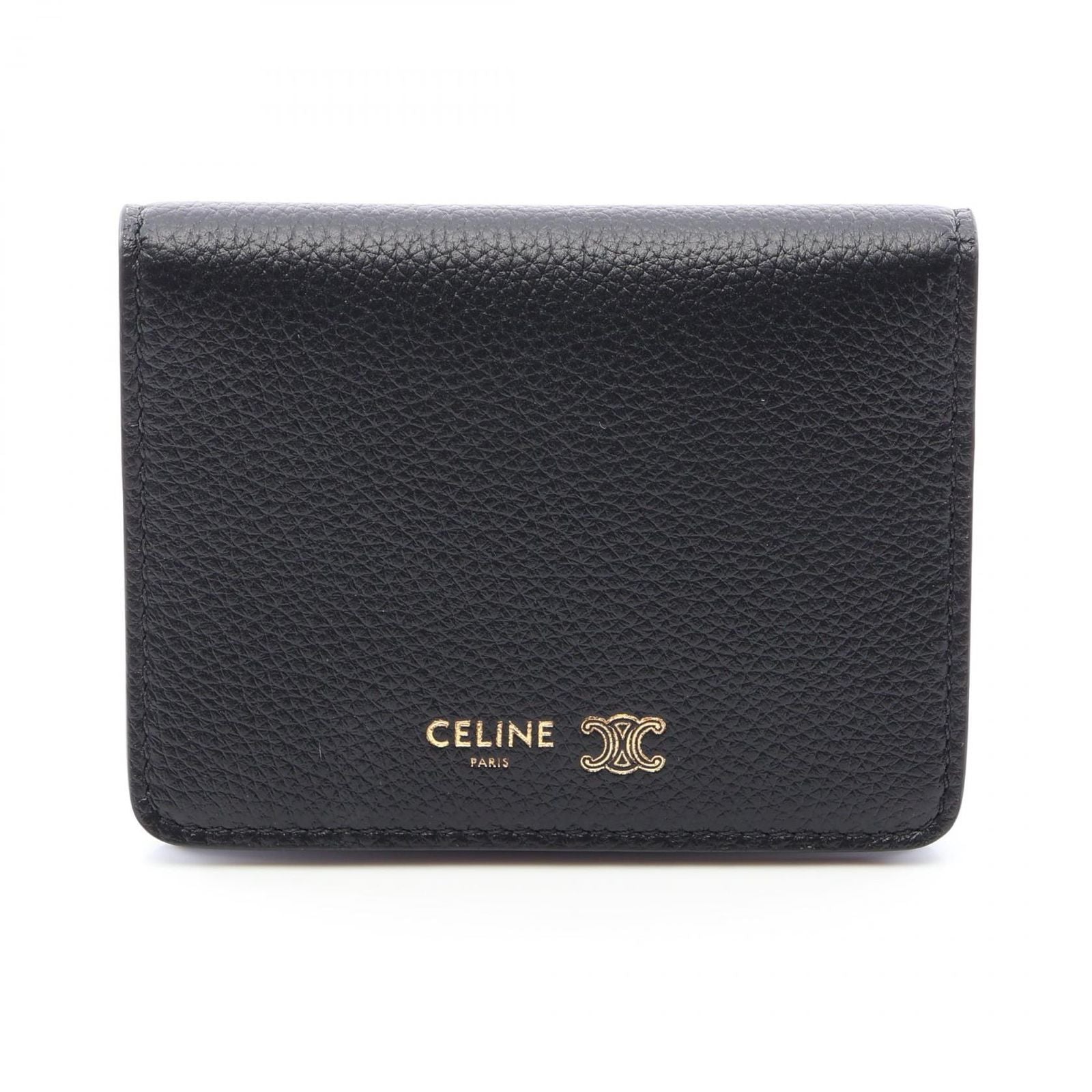 Celine Card Case Triomphe Leather Bifold