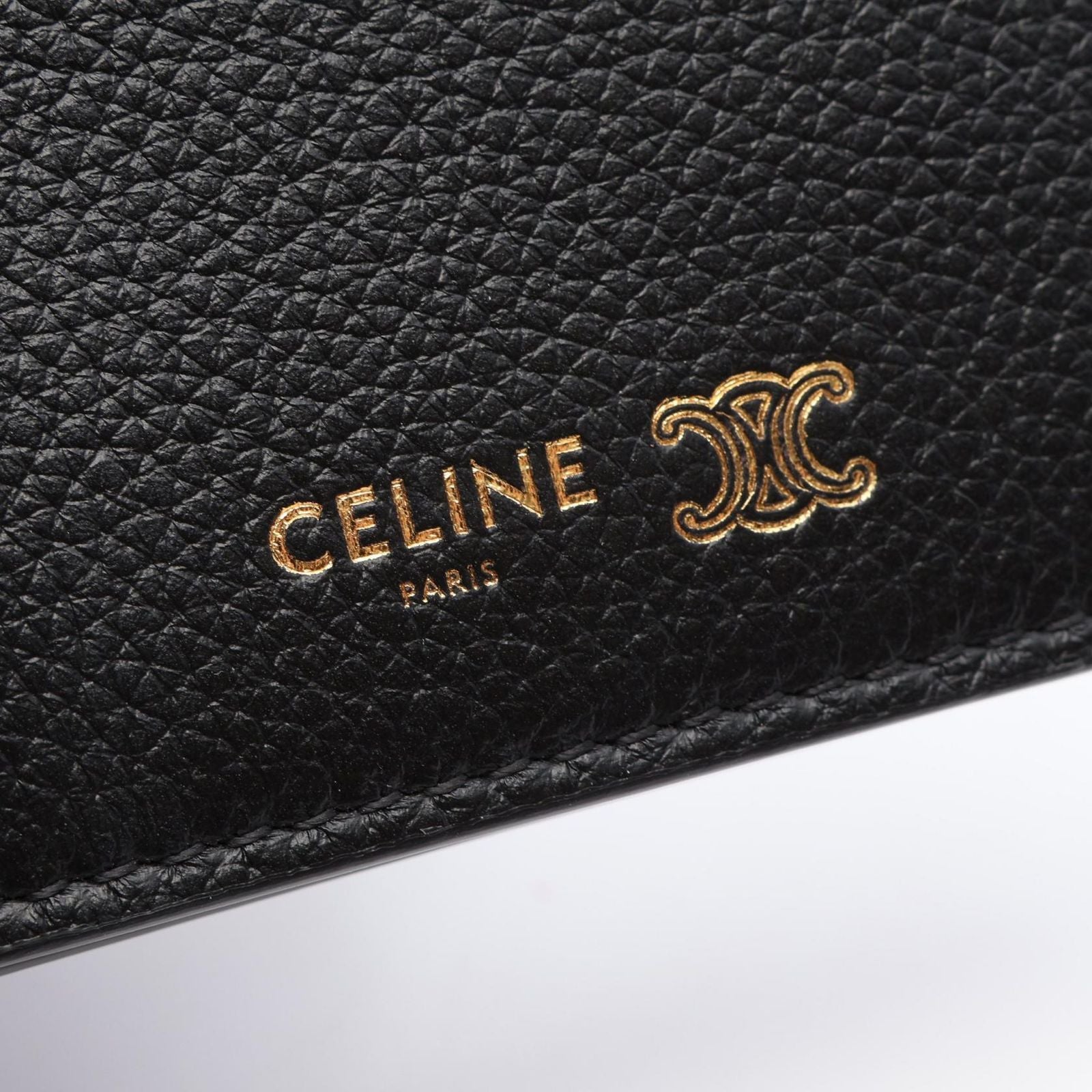 Celine Card Case Triomphe Leather Bifold — view 4