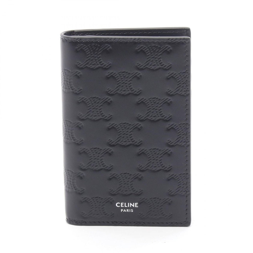 Celine Card Case Vertical Holder Triomphe Leather