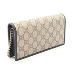 Gucci Shoulder Bag Horsebit GG Supreme Canvas Leather Chain Wallet — view 2
