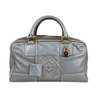 Loewe Amazona 28 Anagram Logo Handbag Leather Gray