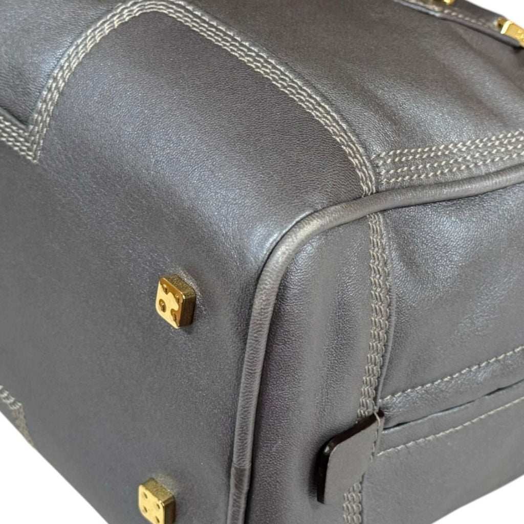 Loewe Amazona 28 Anagram Logo Handbag Leather Gray — view 7