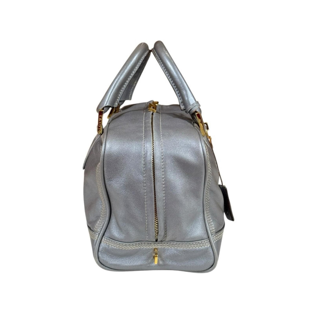 Loewe Amazona 28 Anagram Logo Handbag Leather Gray — view 4