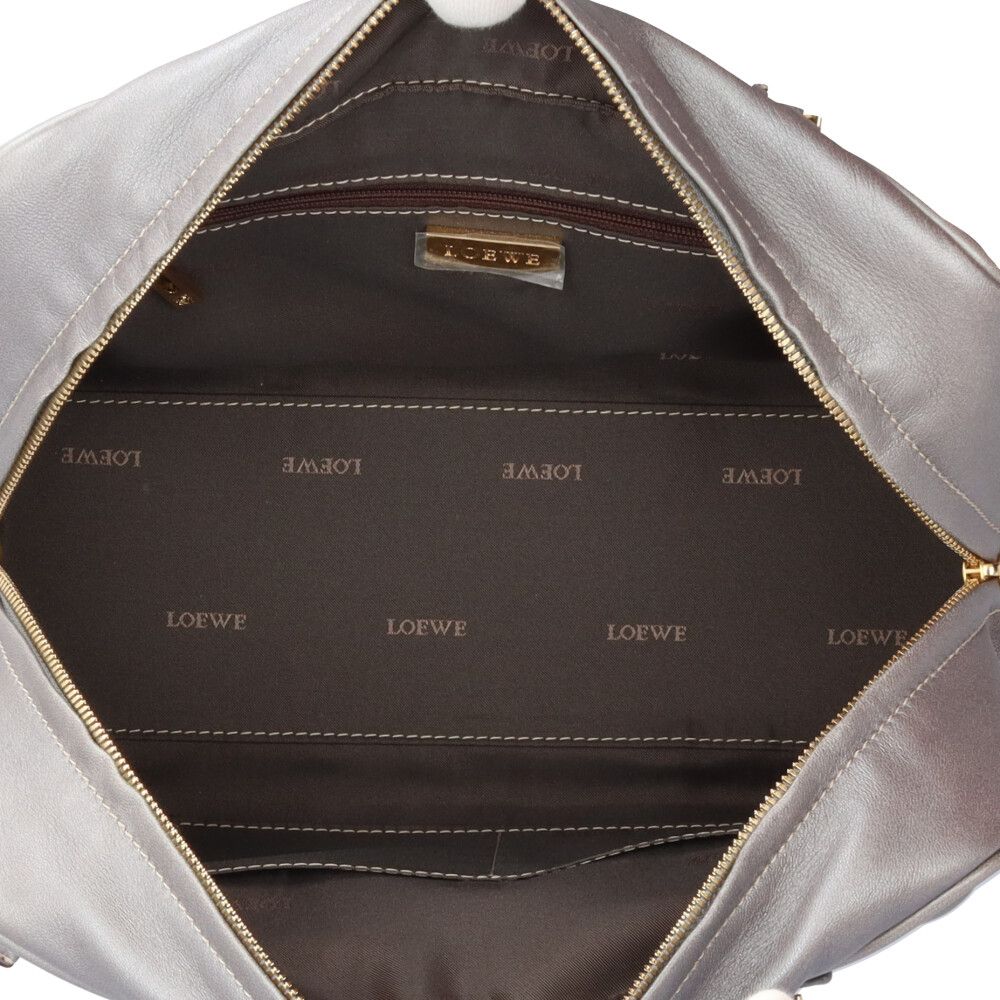 Loewe Amazona 28 Anagram Logo Handbag Leather Gray — view 6