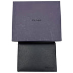 Prada Card Case Saffiano Leather Black